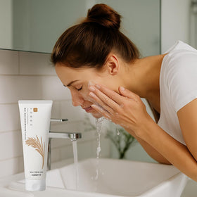 Glamfox creamy foam texture in hand demonstrating gentle hydration benefit