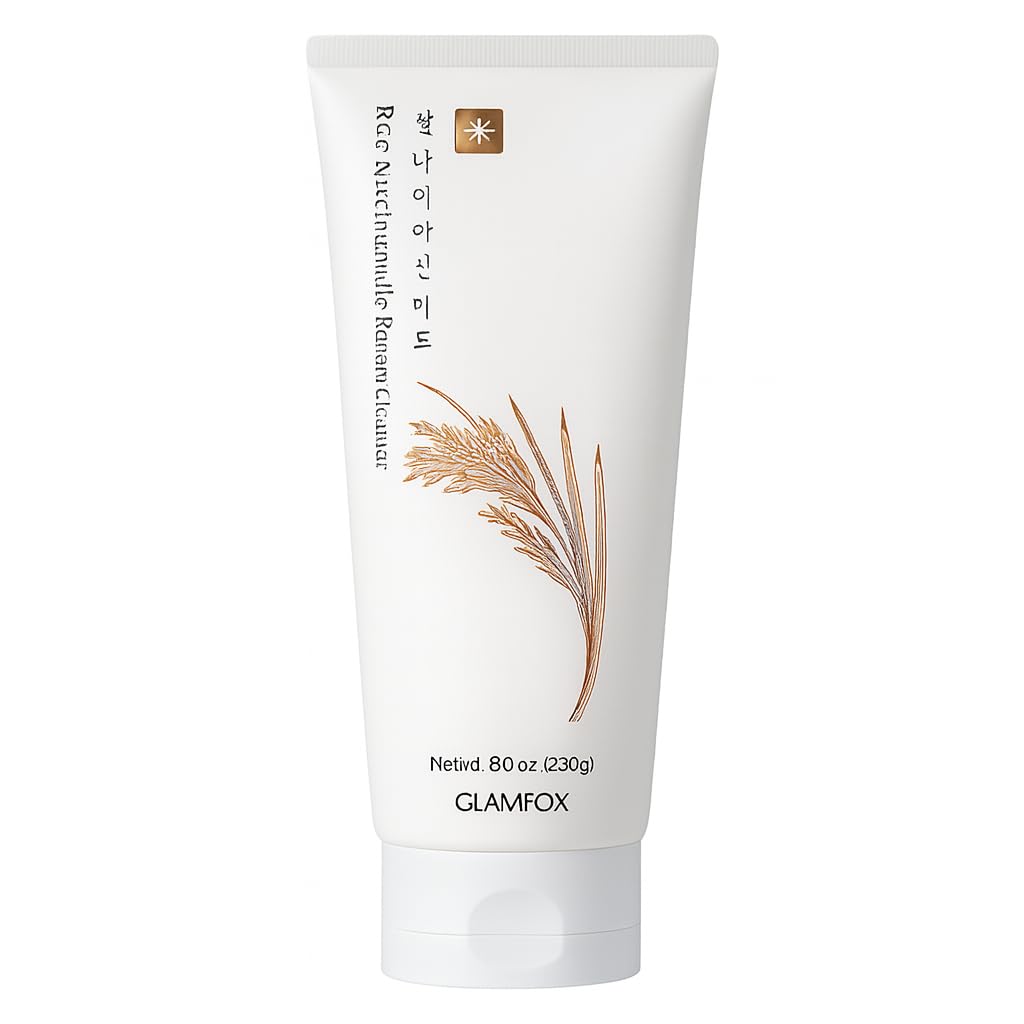 Glamfox front packaging showing product, clear label, and brightening benefit