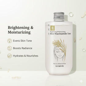 Glamfox toner in routine with cotton pad, demonstrates quick prep and radiant skin