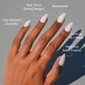 Glamnetic open box displaying 15 sizes for a precise custom fit