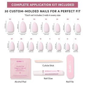 Glamnetic press-ons applied on hands showcasing natural elegant look