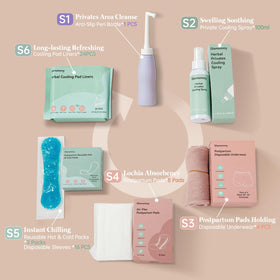 Glamommy 17 oz peri bottle close-up demonstrating ergonomic nozzle for gentle cleansing