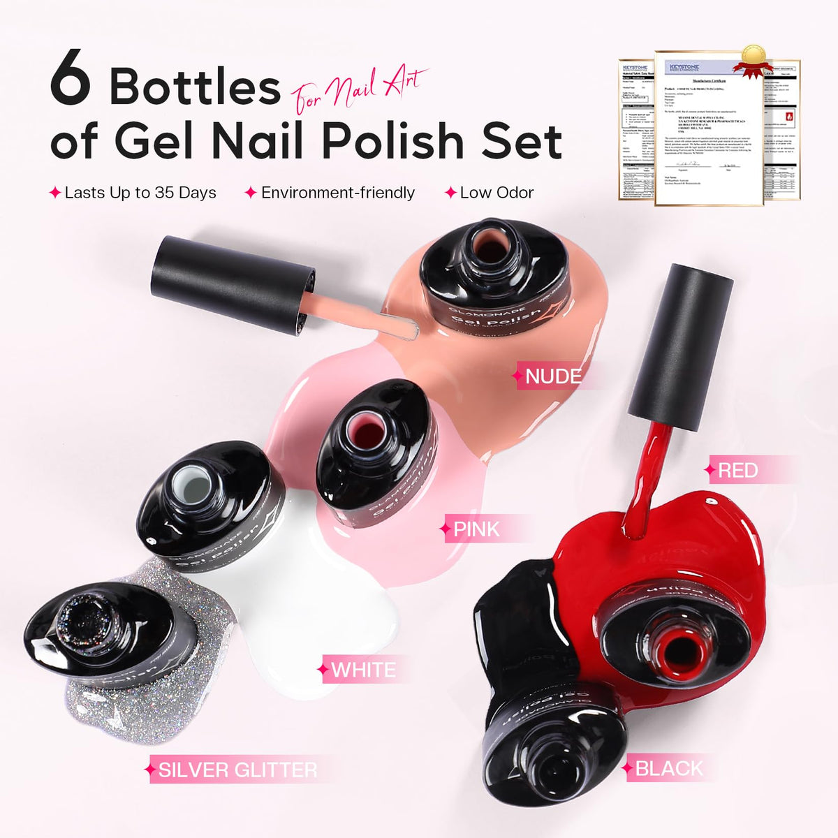Glamonade brush applying acrylic bead for neater application control