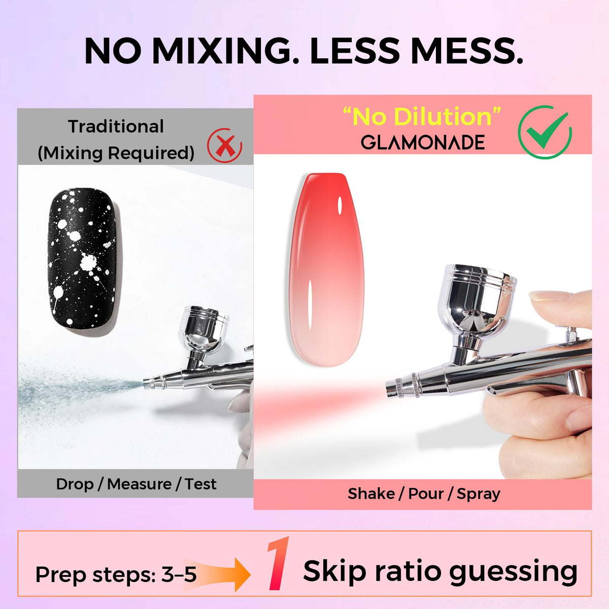 Glamonade fine mist spray demo producing even coverage and clog-free performance