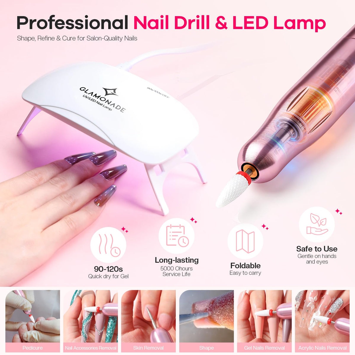 glamonade nail stamp with rhinestones for simple decorative accents and design practice
