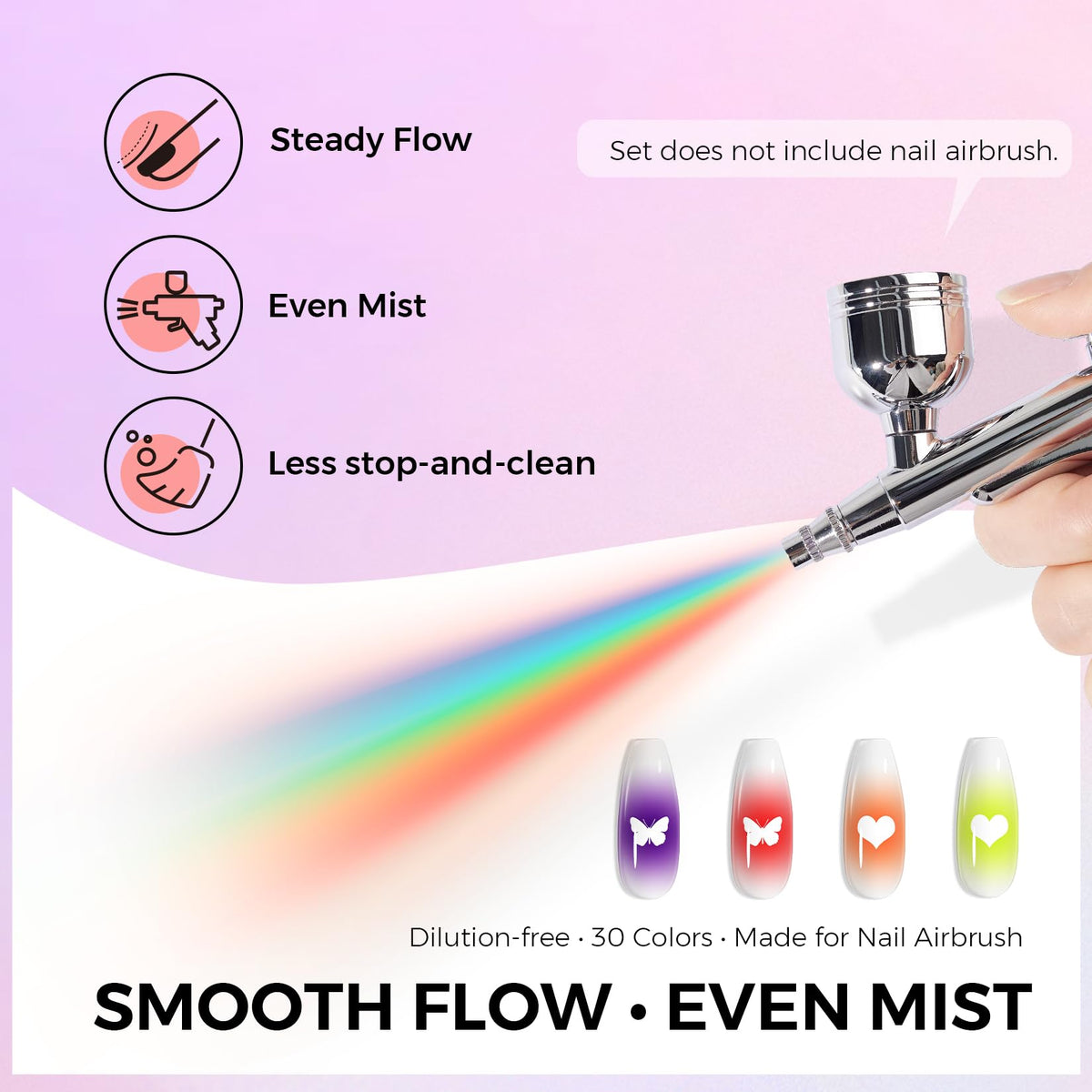 Glamonade ombre nail swatch wheel illustrating smooth gradient transitions and color range