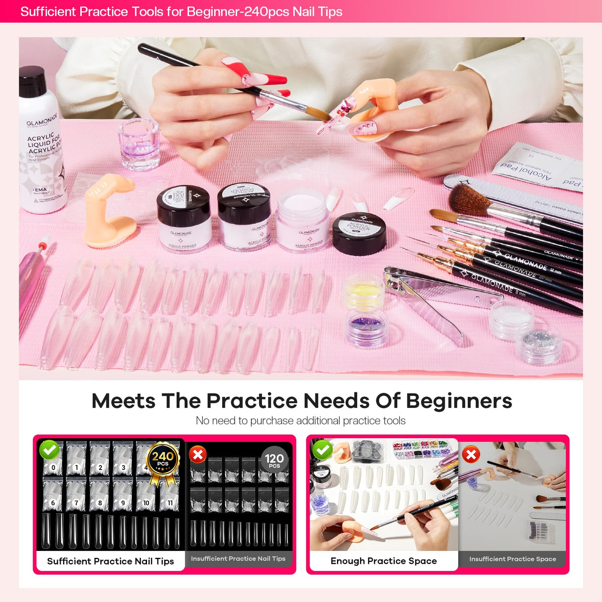 glamonade practice mat in use under tools for clean workspace and easier cleanup