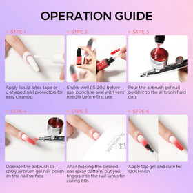 Glamonade salon lifestyle image of artist spraying nails in ventilated space