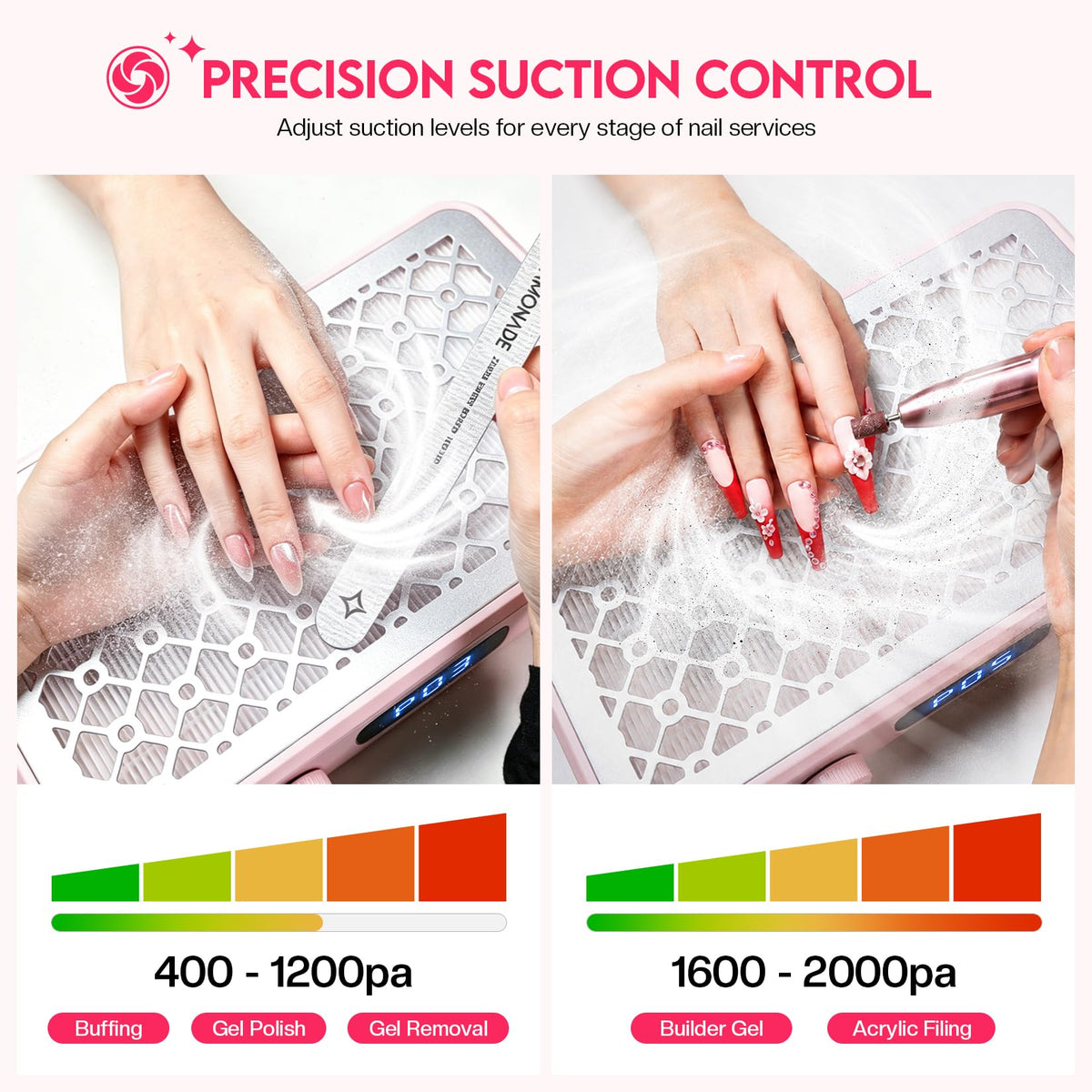 glamonade size comparison with hand showing portable scale and salon practicality