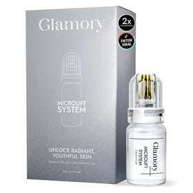 Glamory kit front packaging showing compact at-home facial system