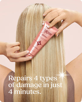 glaze applying treatment to damp hair for quick salon results