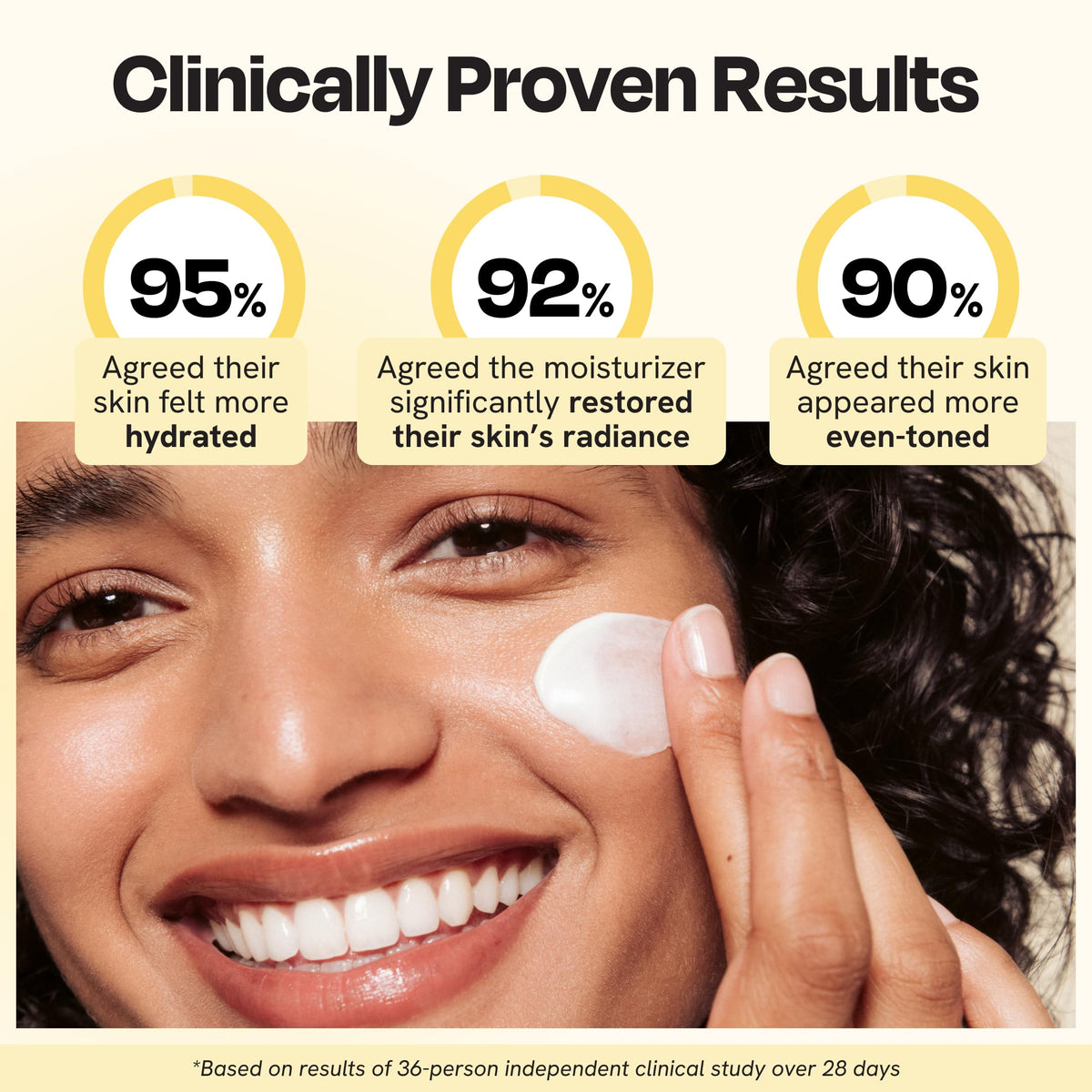 Gleamin cream close-up droplet illustrating hydrating, non-greasy finish