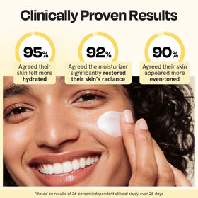 Gleamin cream close-up droplet illustrating hydrating, non-greasy finish