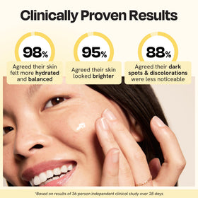 Gleamin label close-up highlighting active ingredients and clarity benefit