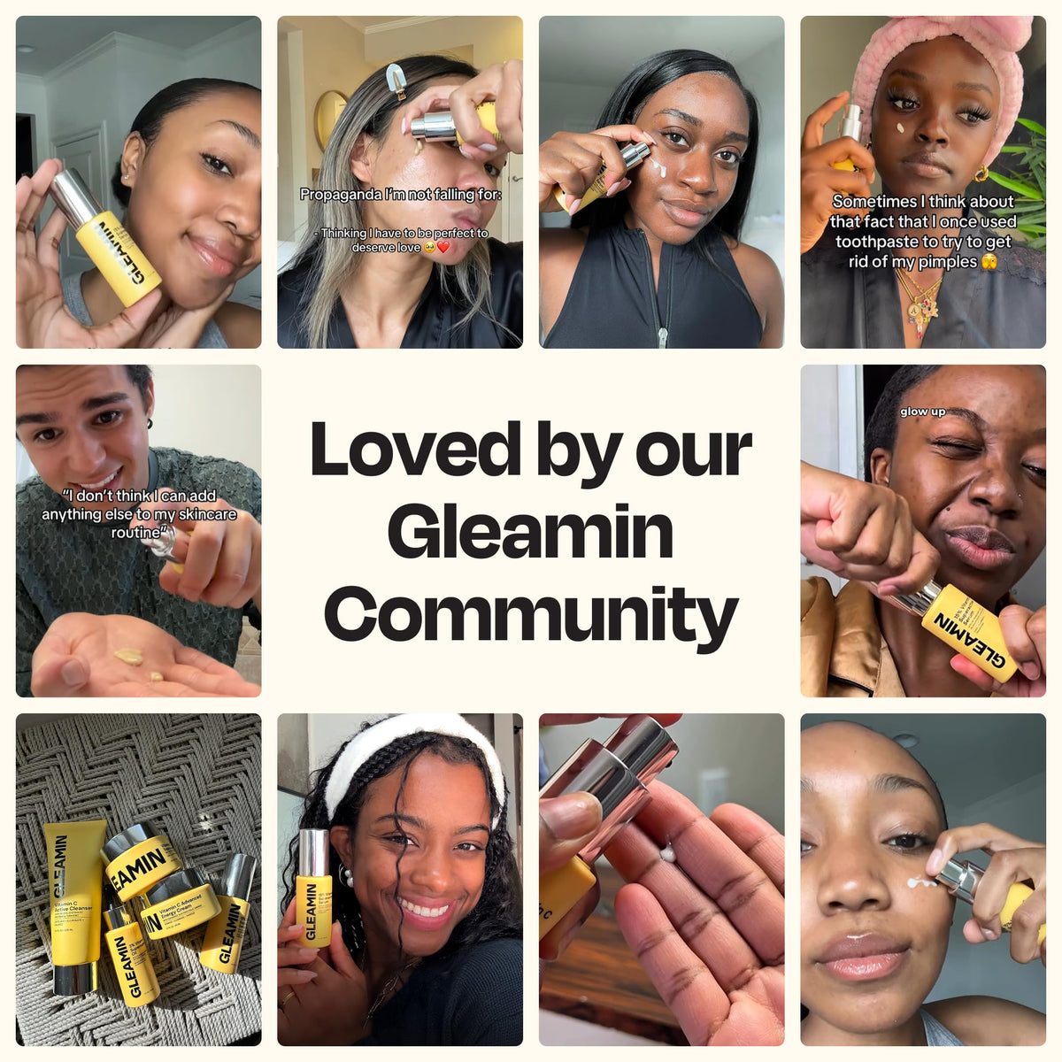 Gleamin serum on hand demonstrating lightweight texture and hydration benefit