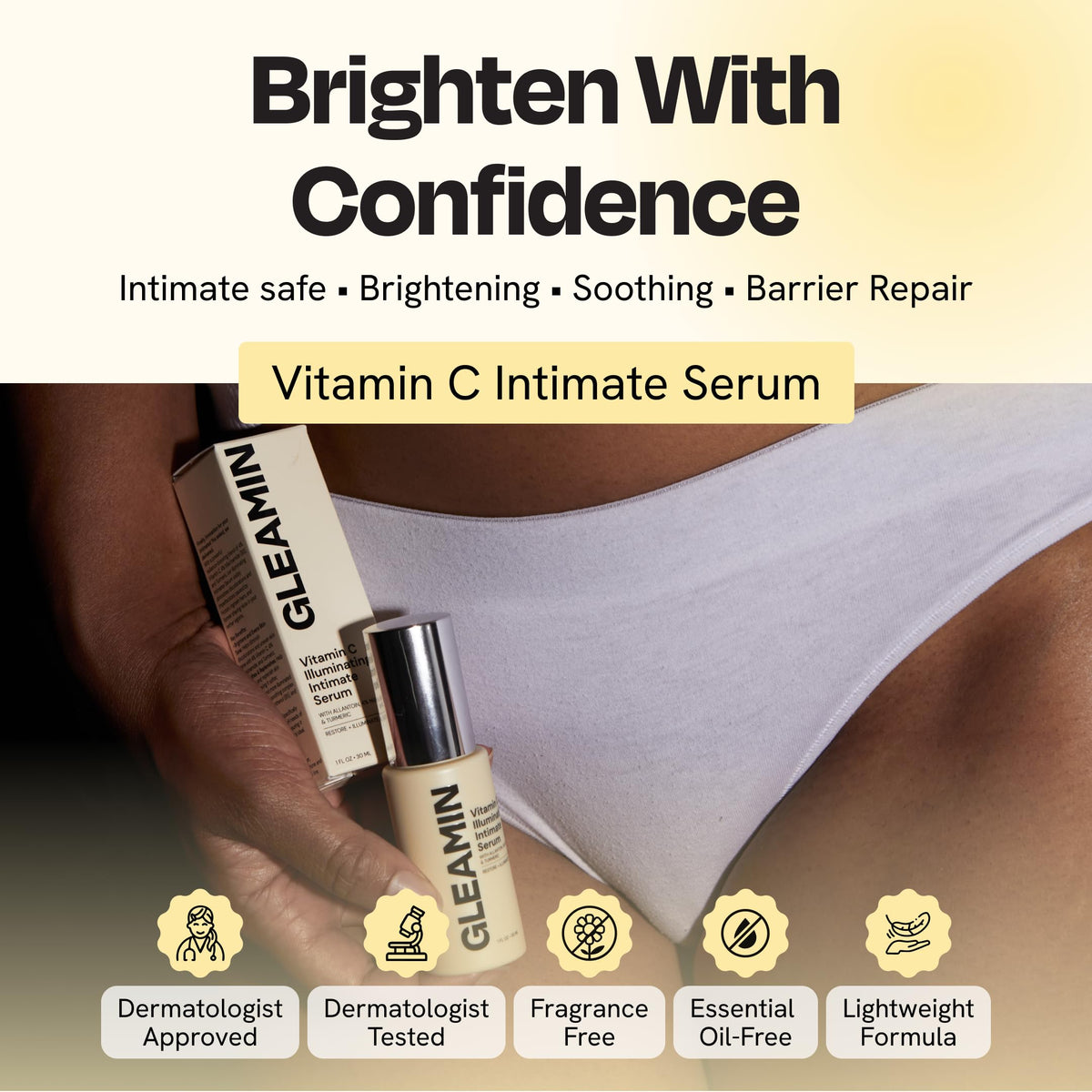 Gleamin serum with turmeric root showing natural antioxidant support benefit