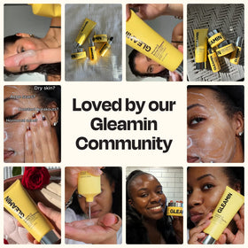 Gleamin tube held in hand to show size and travel-friendly convenience