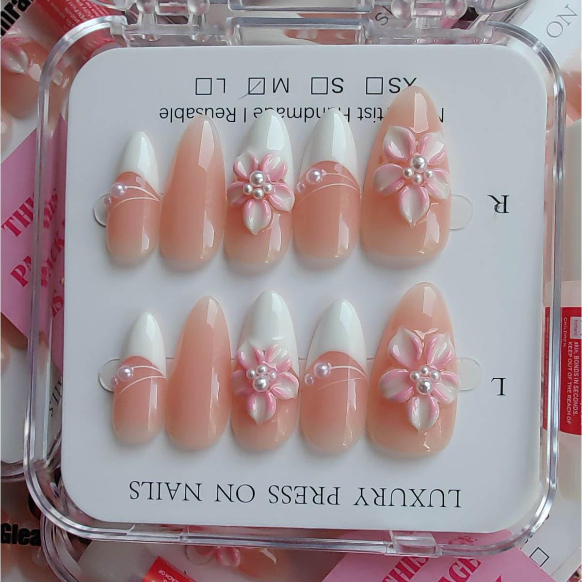 Gleamrain side view highlighting almond shape profile for flattering finger elongation