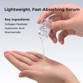 Glemme serum bottles and applicator arrangement emphasizing easy mess-free use