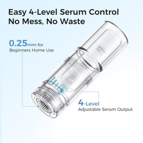 Glemme single-use serum pod detail showing sealed container for hygiene