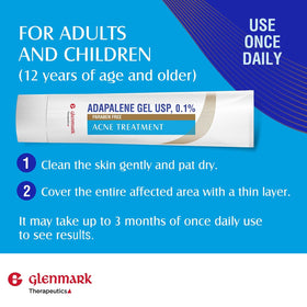 Glenmark Therapeutics packaging side view showing paraben-free claim and brand details