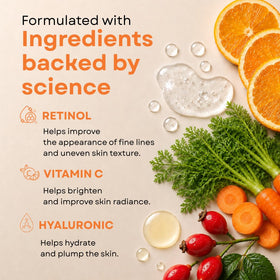 GLEOW vitamin C serum pump head highlighting easy daytime application