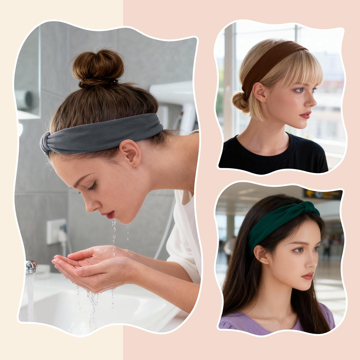 GLIDESMOOTH flat-lay of all six bands stacked, easy-rotation set for daily use