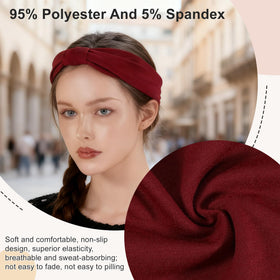 GLIDESMOOTH headband on model during yoga, non-slip hold and sweat control