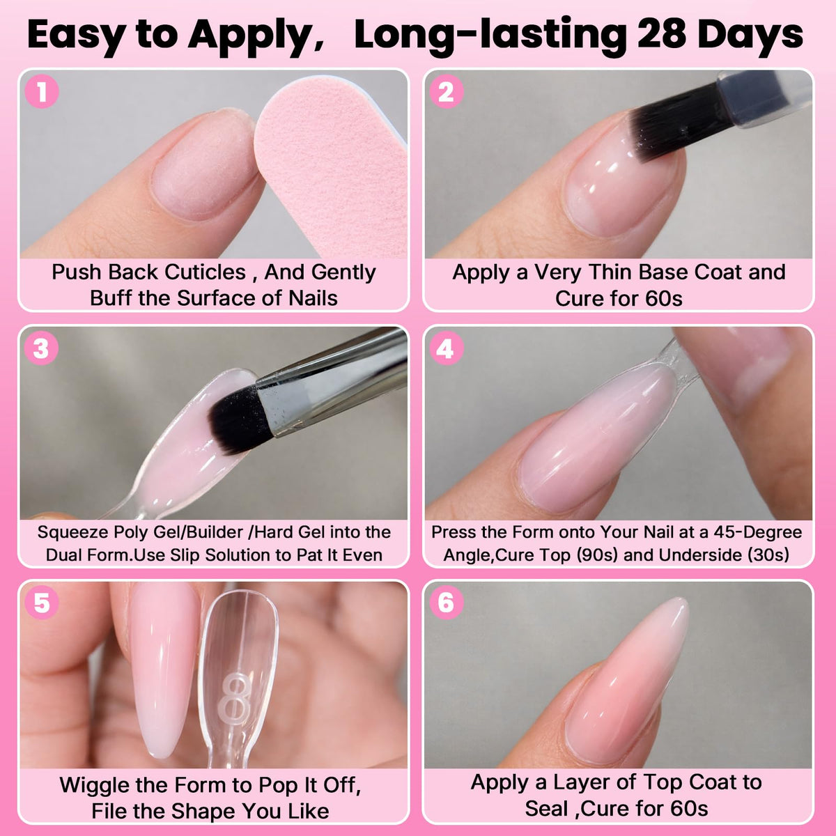 GlimightyX applying poly gel into form demonstrating fast use