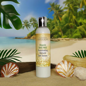 Glimmer Goddess cream texture on hand showing smooth, moisturizing consistency
