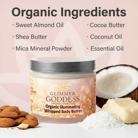 Glimmer Goddess whipped texture close-up highlighting smooth application and hydration