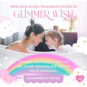 Glimmer Wish before-and-after detangled hair showing smoother strands and shine benefit