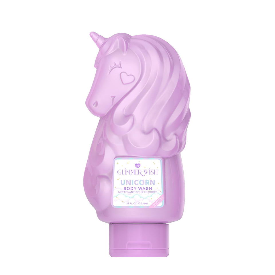 Glimmer Wish front bottle shot showing unicorn shape and playful design