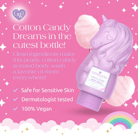 Glimmer Wish bottle in hand illustrating 12 fl oz scale and easy grip