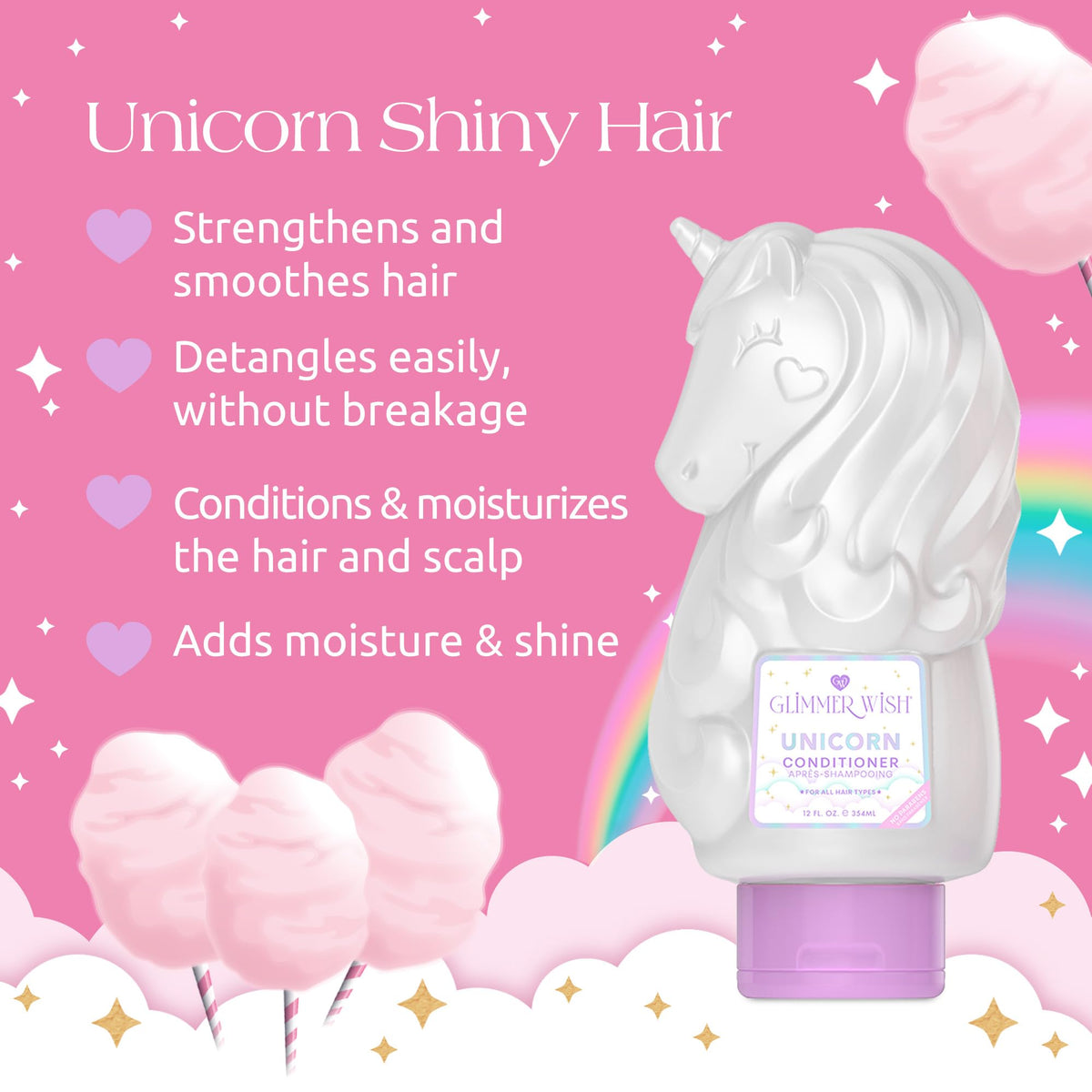 Glimmer Wish pearly conditioner cream texture close-up showing smooth slip