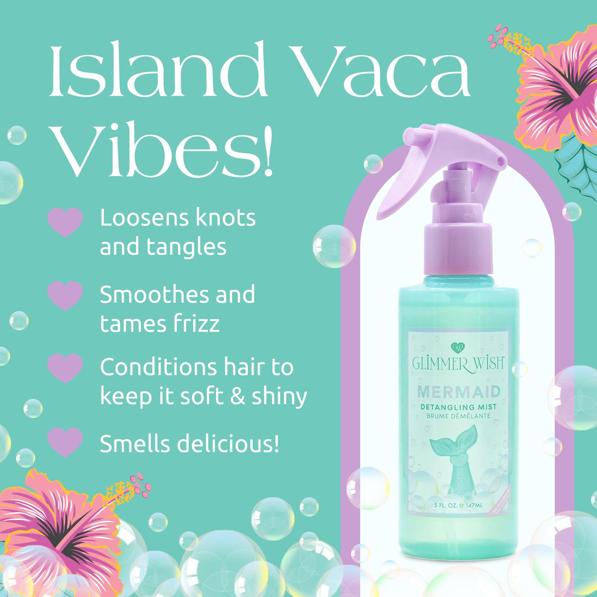 Glimmer Wish spray texture mist close-up showing lightweight slip and conditioning benefit