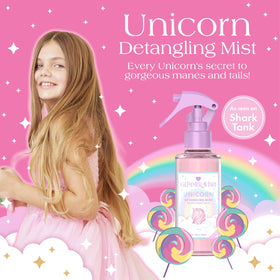 Glimmer Wish spray action misting hair for quick detangling and easy comb-through benefit