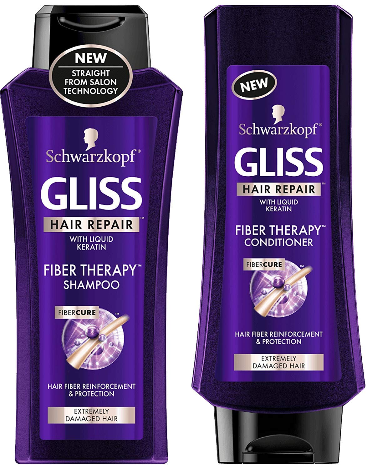 GLISS front packaging showing shampoo and conditioner set and restorative benefit
