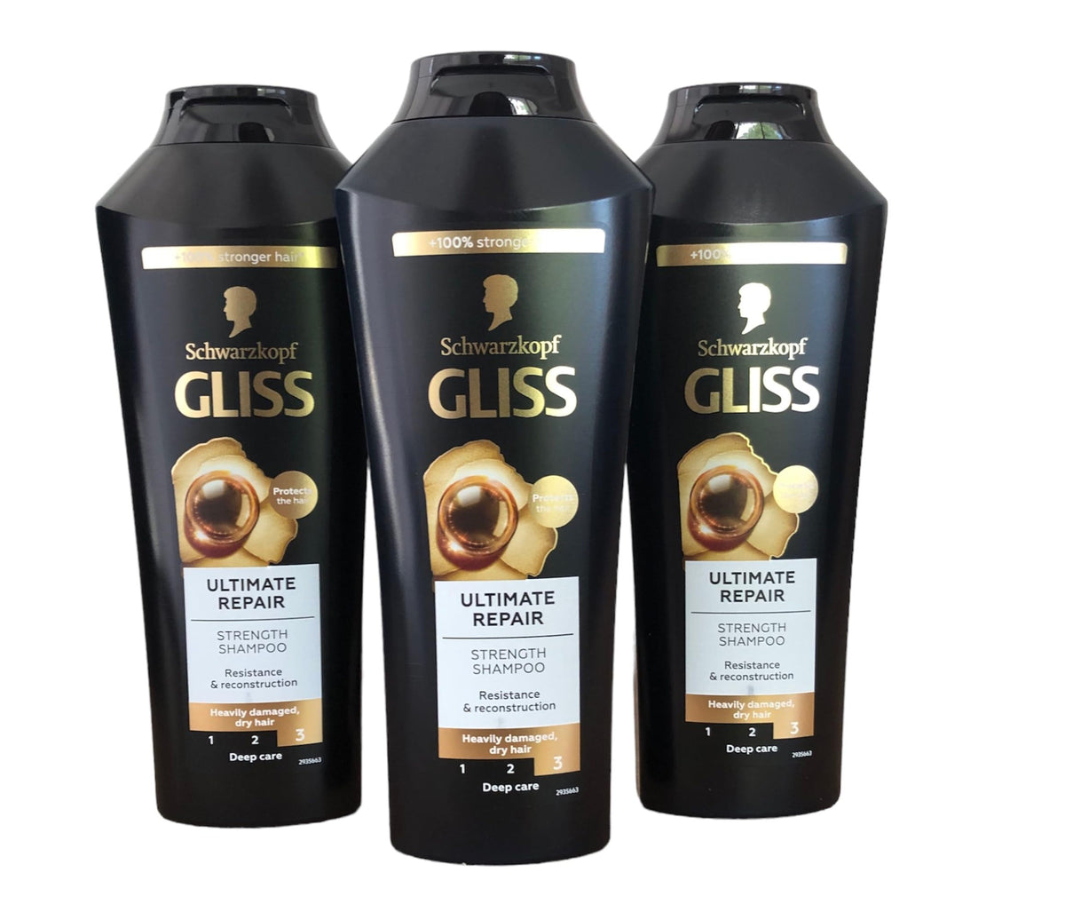 GLISS close-up texture of liquid keratin shampoo highlighting restorative formula