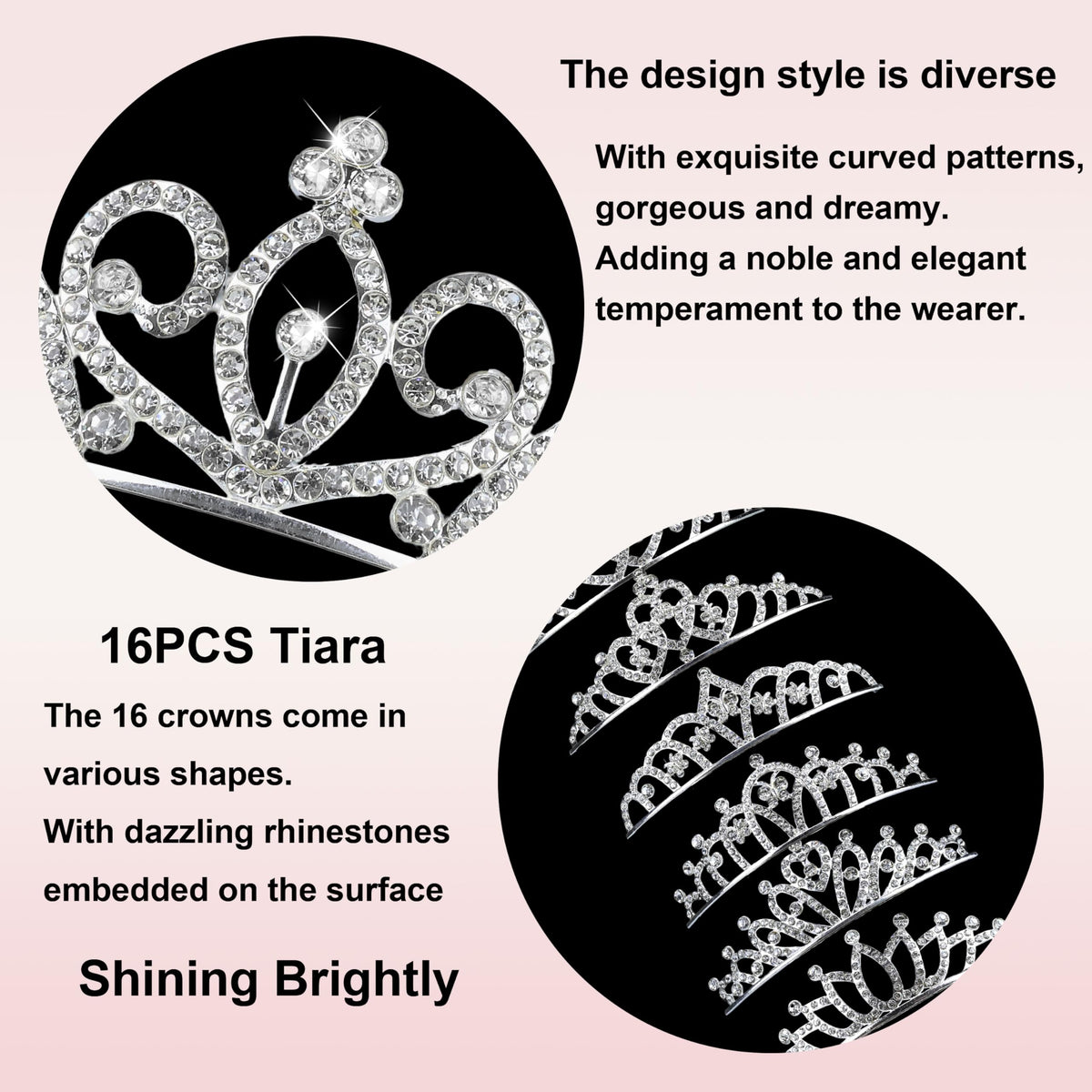 GLITZJOY model wearing a tiara demonstrating fit and elegant appearance