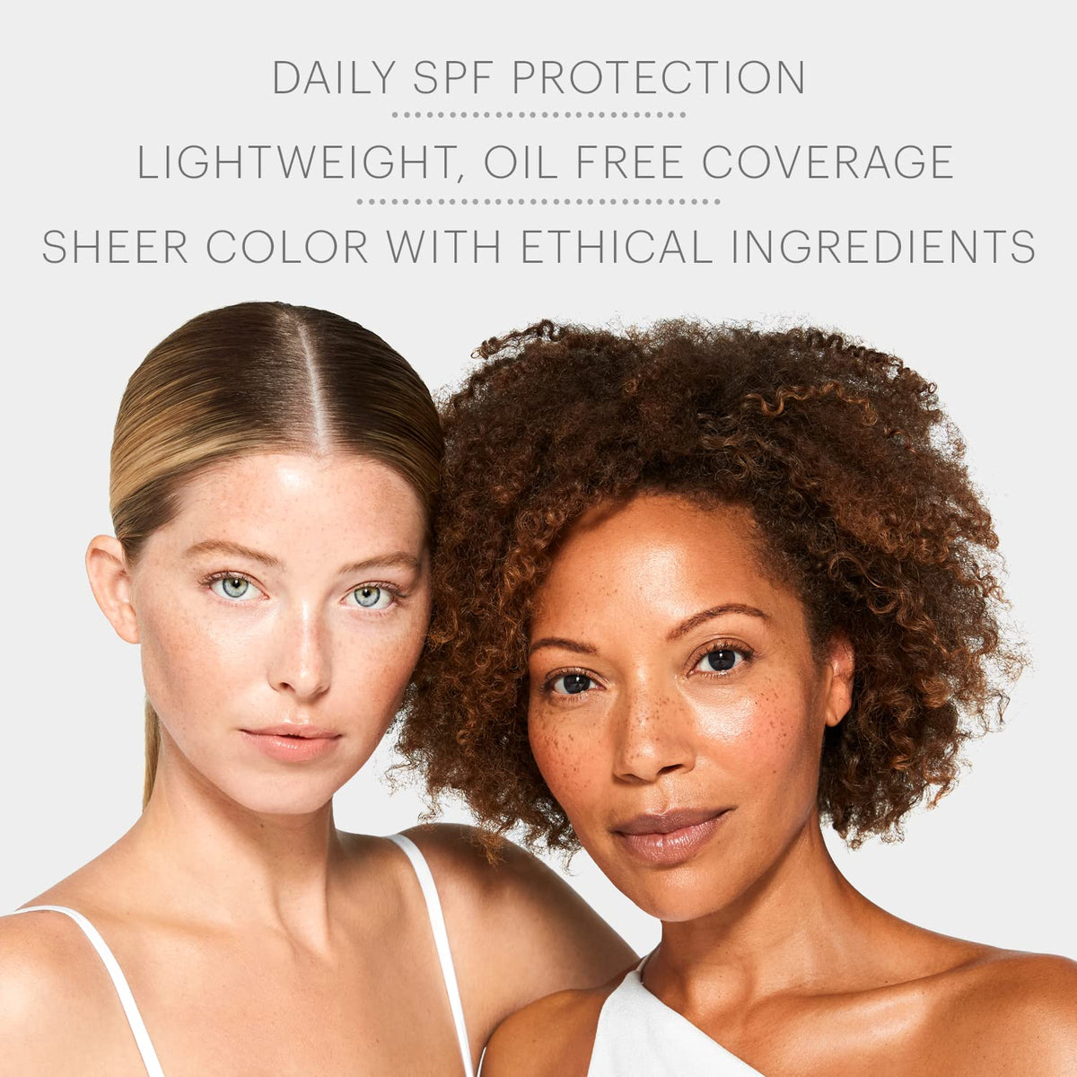 Glo Skin Beauty close-up on face showing dewy, natural coverage