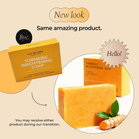 Glo Melanin soap on bathroom shelf in lifestyle scene suggesting routine