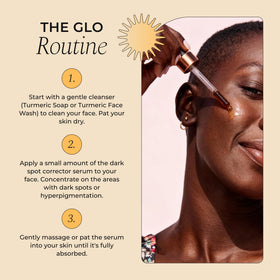Glo Melanin packaging box design presenting product information and style