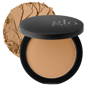 Glo Skin Beauty compact front view showing Honey Dark shade, easy touch-up benefit