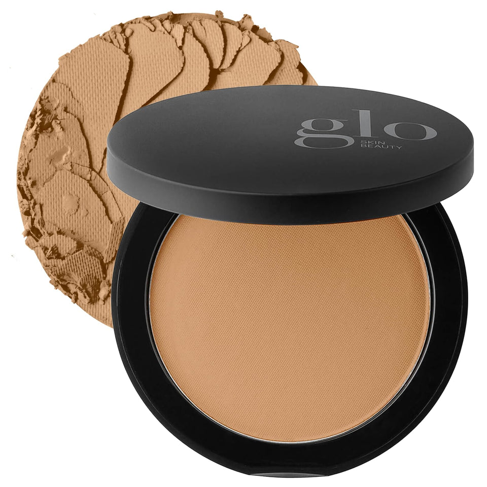 Glo Skin Beauty compact front view showing Honey Dark shade, easy touch-up benefit