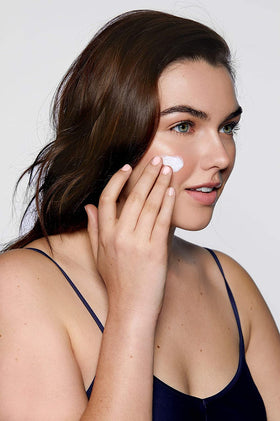 Glo Skin Beauty jar on a bathroom shelf suggesting daily routine and organized benefit