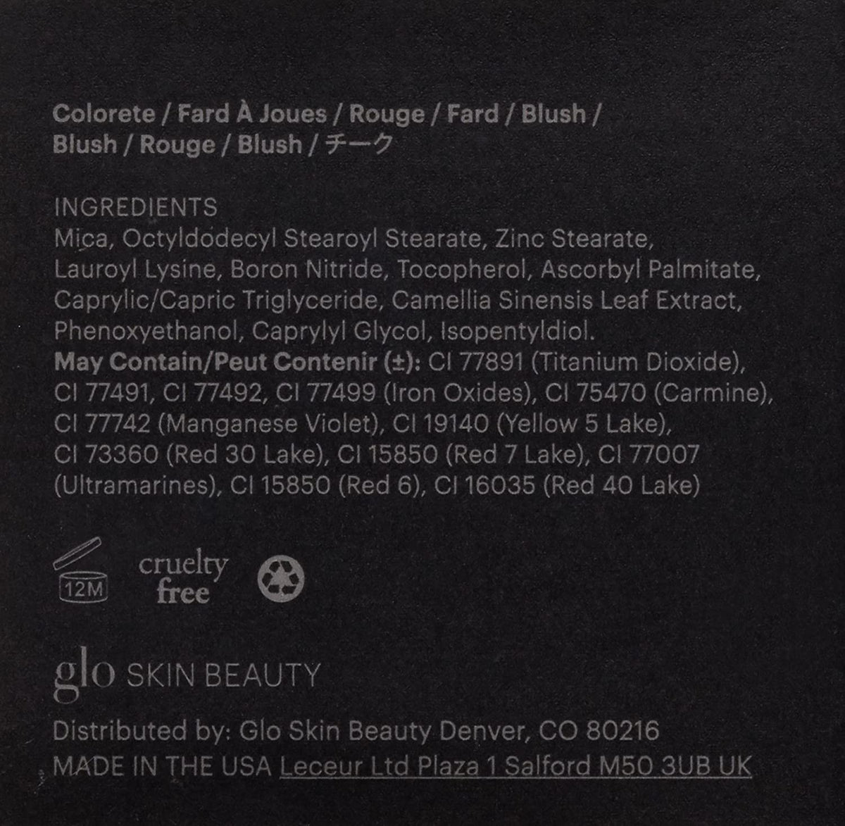 Glo Skin Beauty blush Melody inside makeup bag showing everyday carry convenience