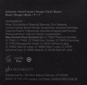 Glo Skin Beauty blush Melody inside makeup bag showing everyday carry convenience