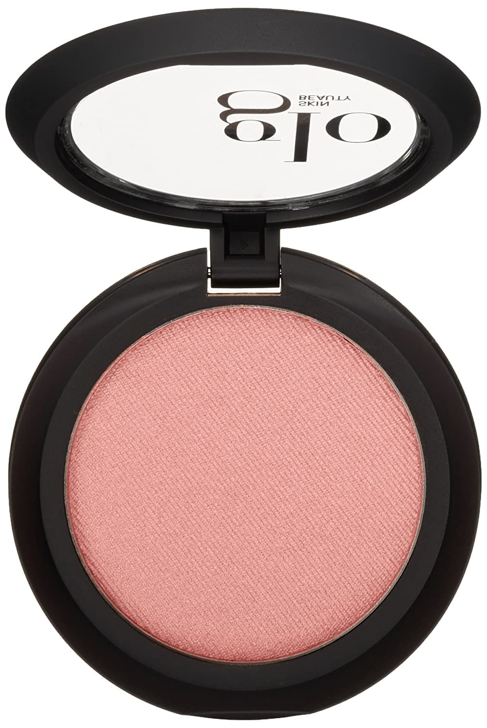 Glo Skin Beauty blush Melody label close-up listing talc-free, paraben-free benefits