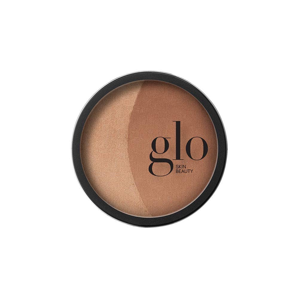 Glo Skin Beauty bronzer compact front view showing sleek packaging and polish